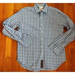 Billy Reid Shirt Men Medium pinkgreen Plaid Tuscumbia Standard Cut Designer NWOT
